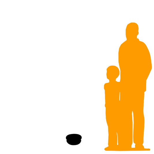 Small Brown Macaroon Statue R0381SM-3614BR-A