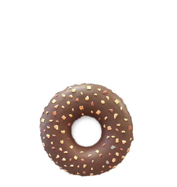 Large Chocolate Donut With Nuts Statue - LM Treasures Prop Rentals