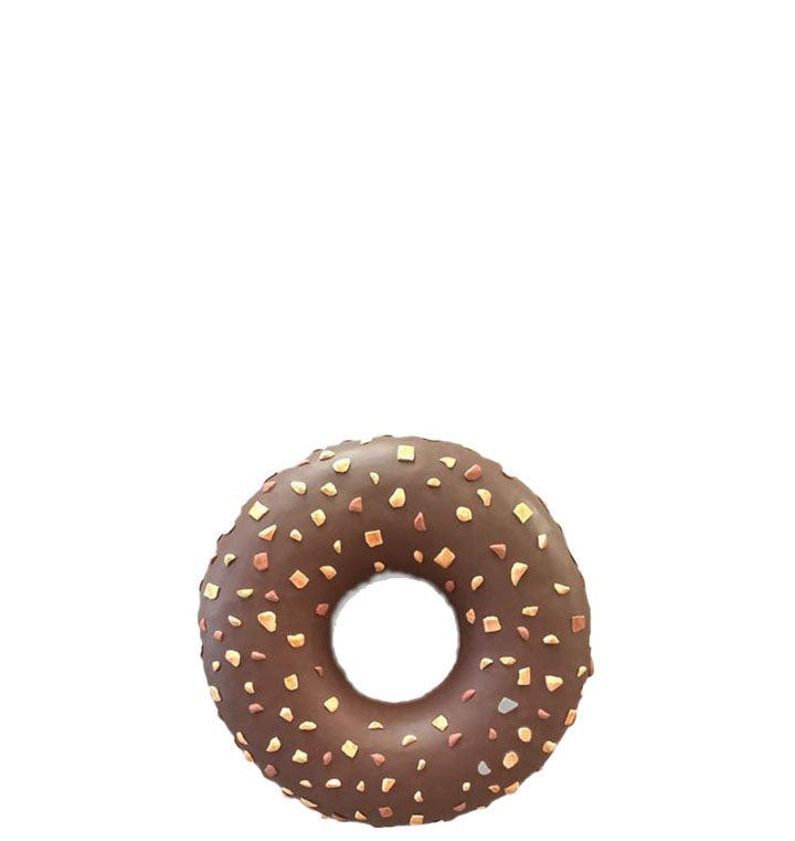 Medium Chocolate Donut With Nuts Statue - LM Treasures Prop Rentals