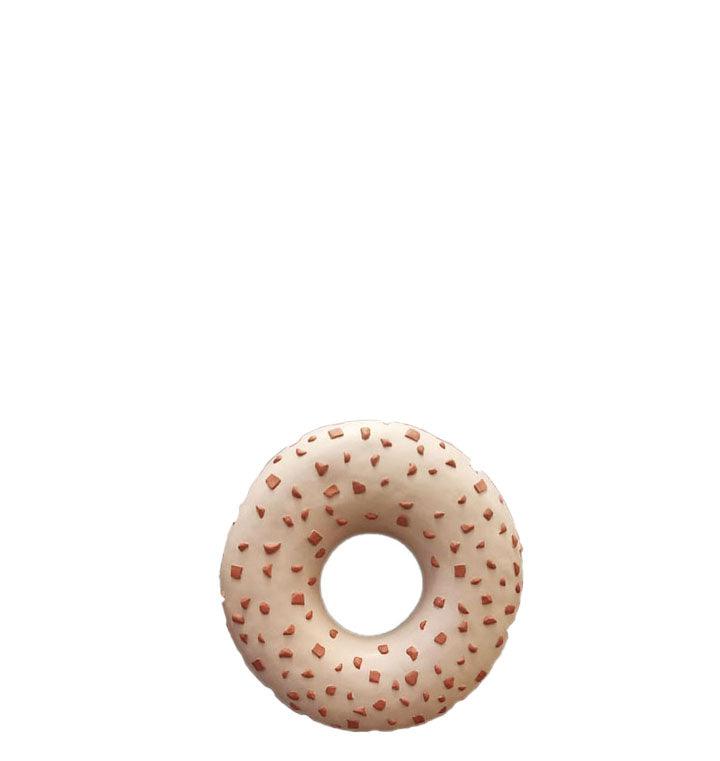 Medium Vanilla Donut With Nuts Statue - LM Treasures Prop Rentals