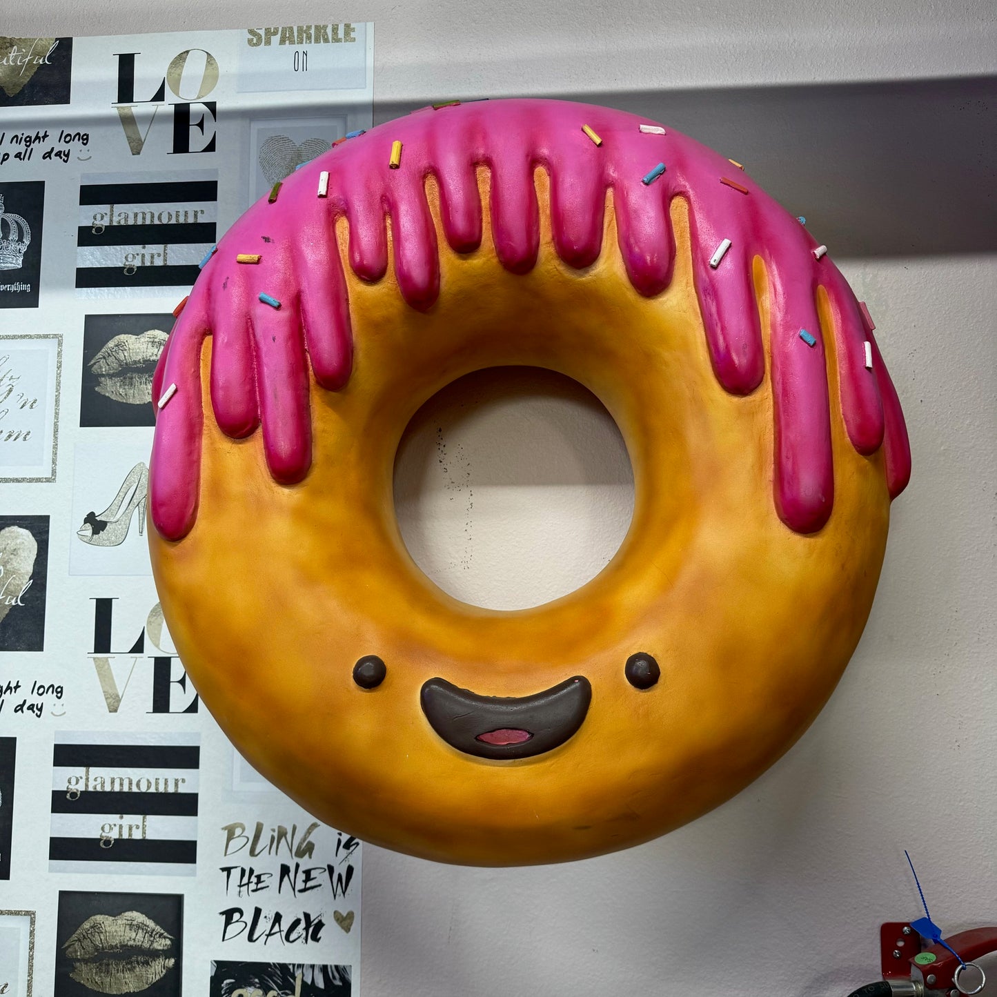 Large Smiley Donut Statue