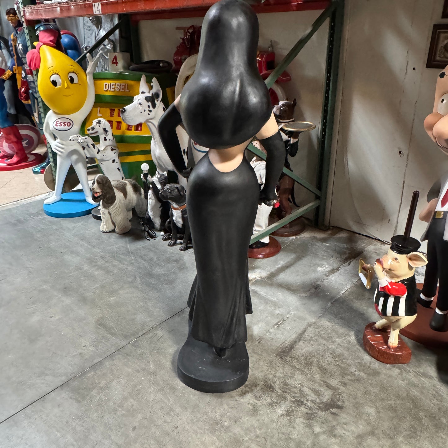Scary Jessica In Black Life Size Statue