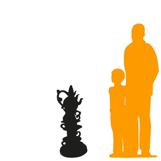 Small Stacked Green Teapot Statue R0396G-3649-A