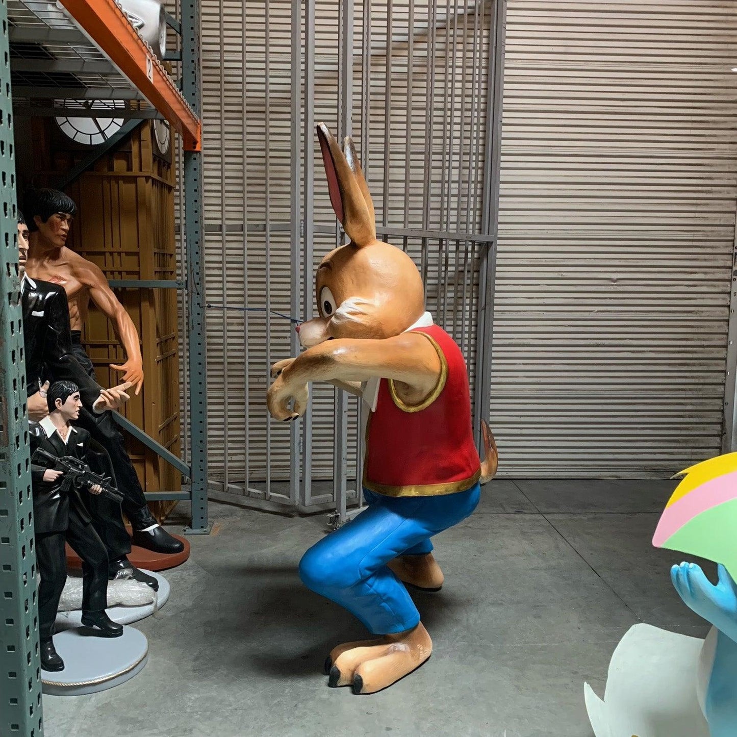 Funny Bunny Rabbit Father Statue
