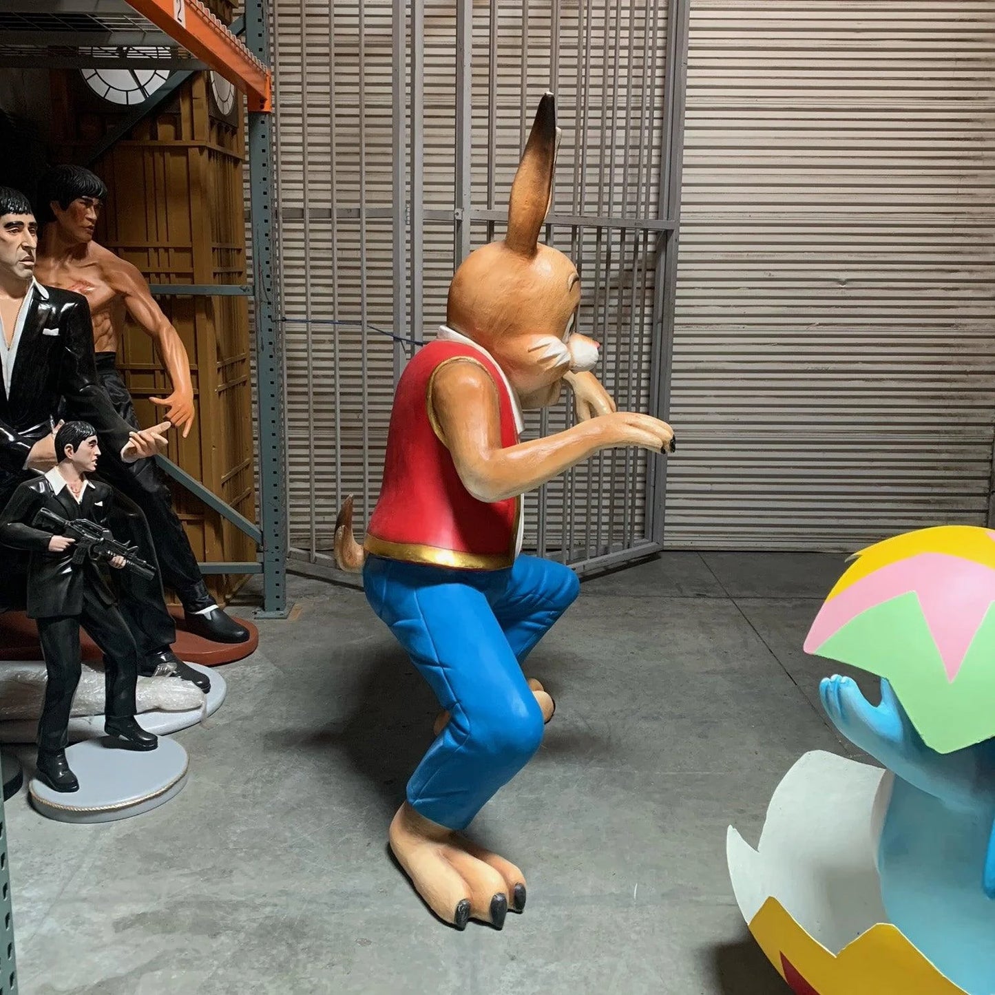 Funny Bunny Rabbit Father Statue