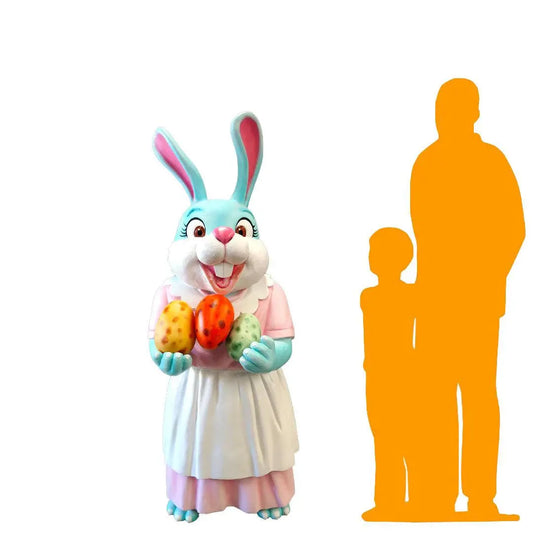 Funny Bunny Rabbit Mother Statue A0867-3656-A