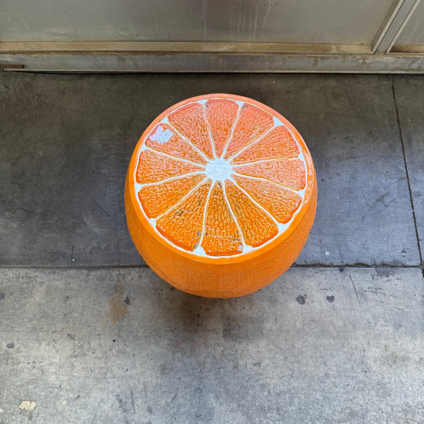 Orange Fruit Table Stool Statue