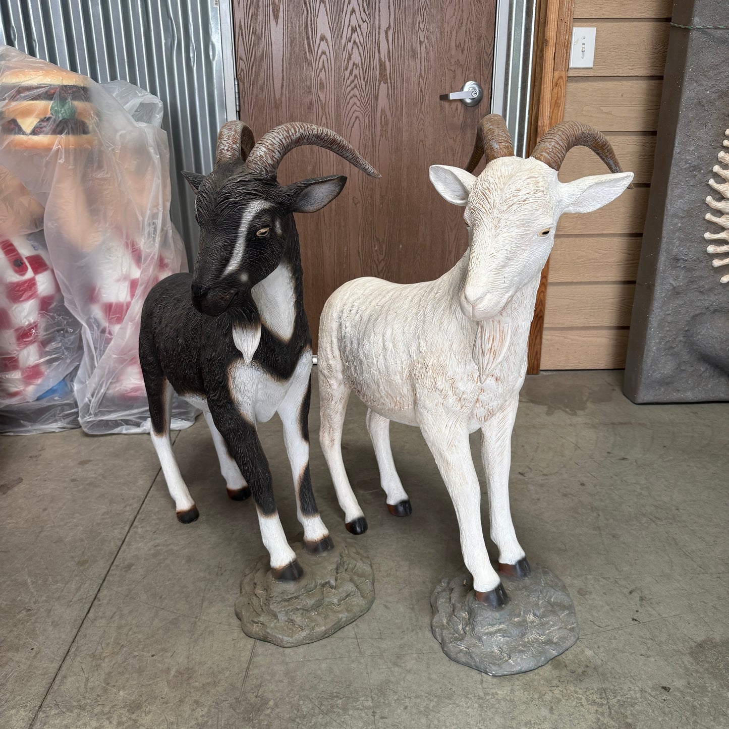 Cream Billy Goat Statue