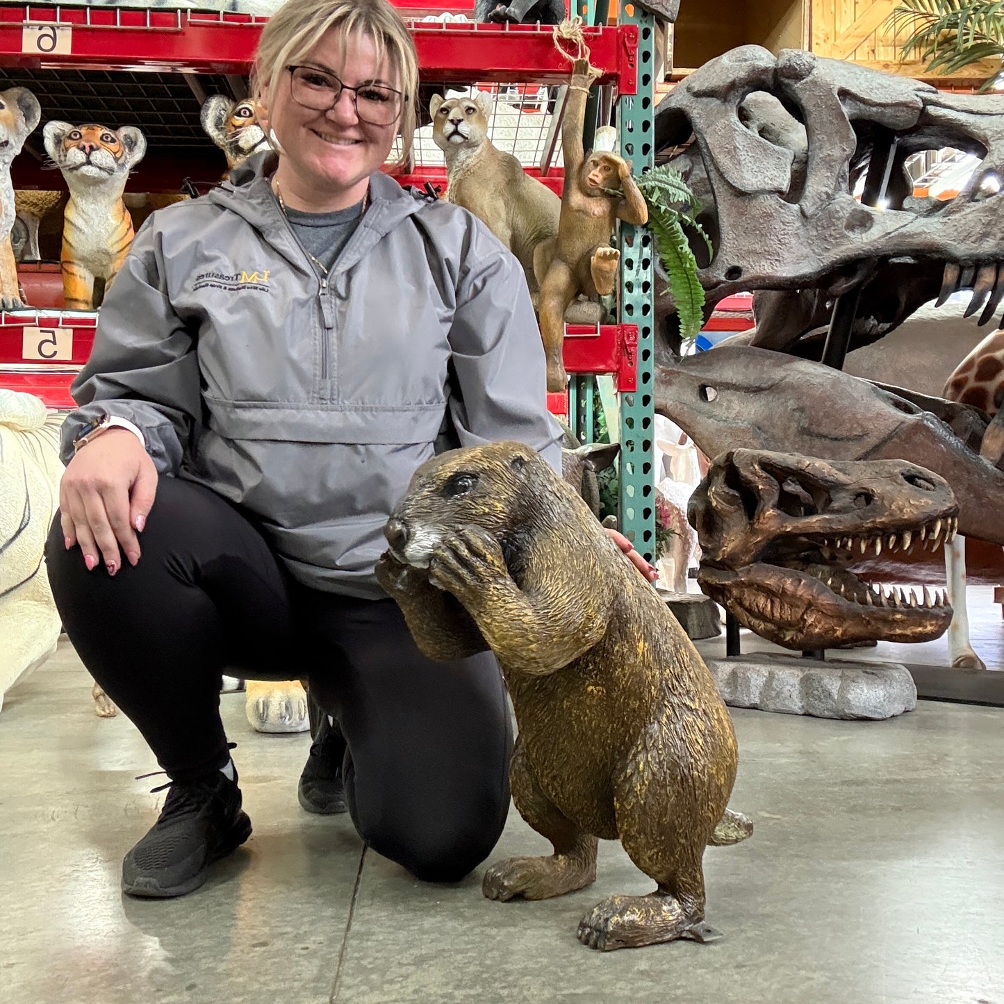 Standing Groundhog Statue