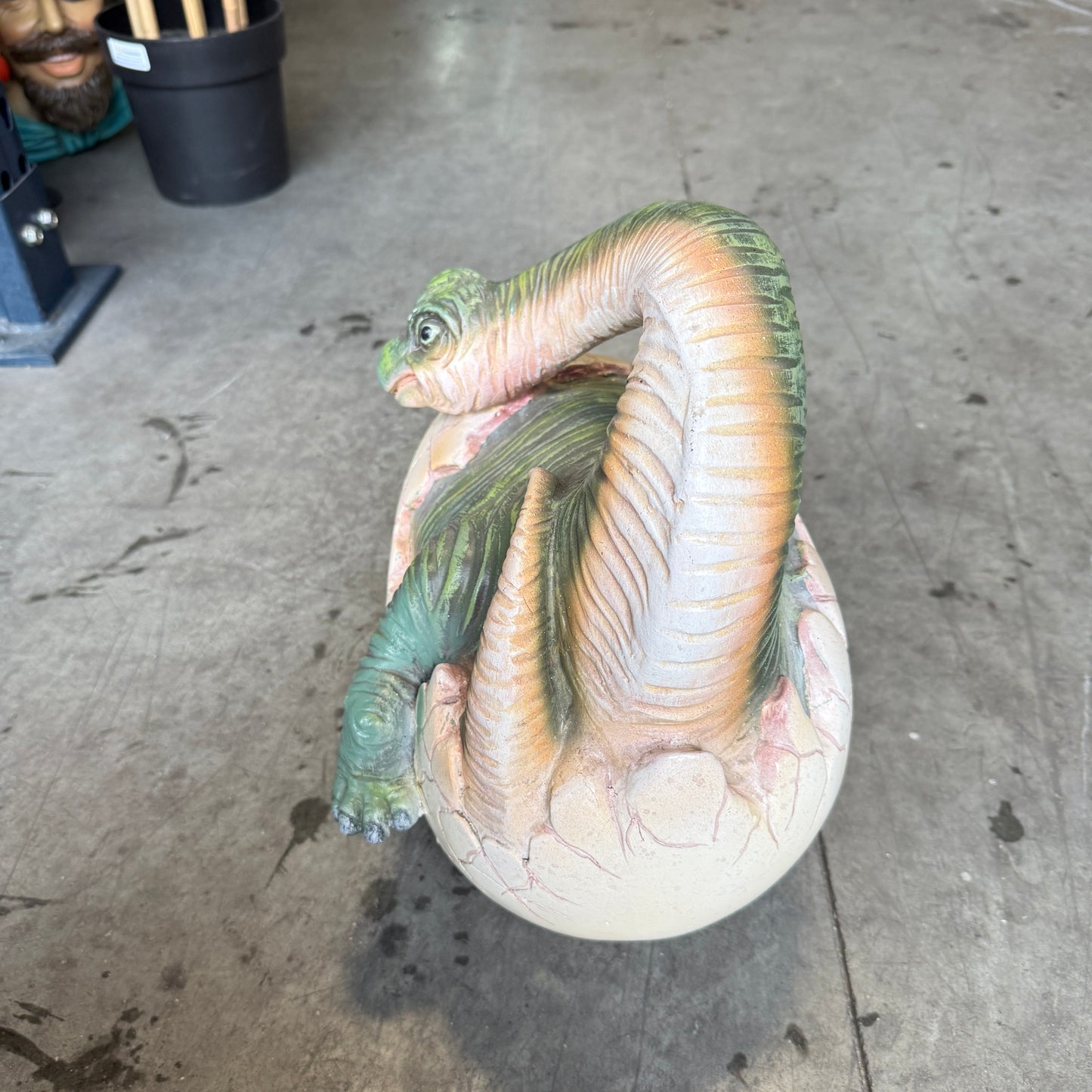 Hatching Brachiosaurus Dinosaur Egg Statue