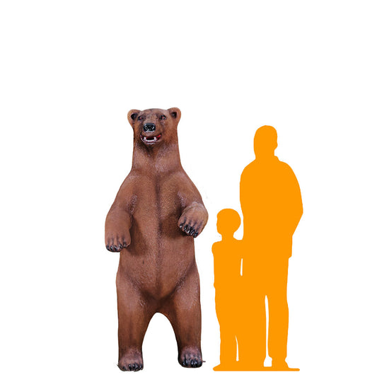 Standing Light Brown Bear Statue