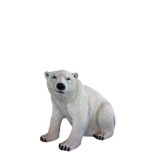 Sitting Polar Bear Statue - LM Treasures Prop Rentals