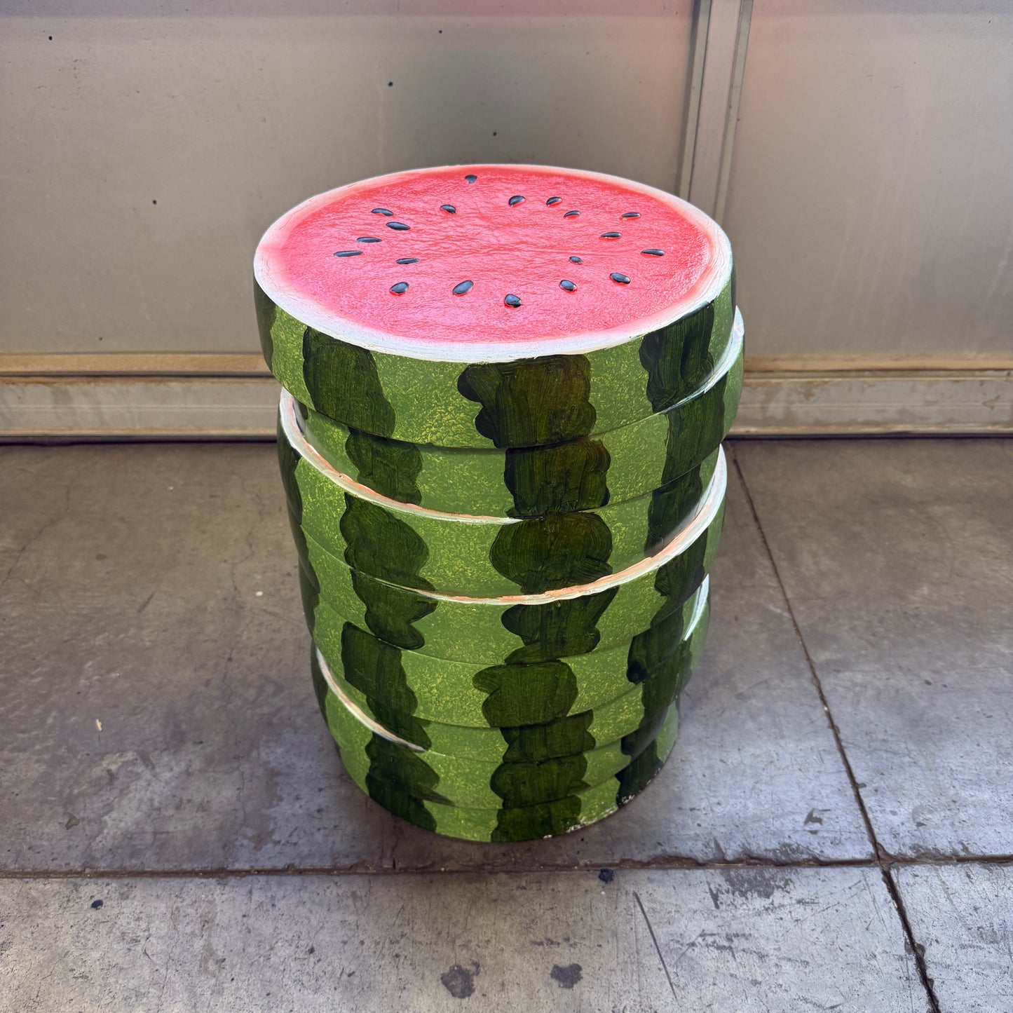 Watermelon Slices Fruit Table Stool Statue