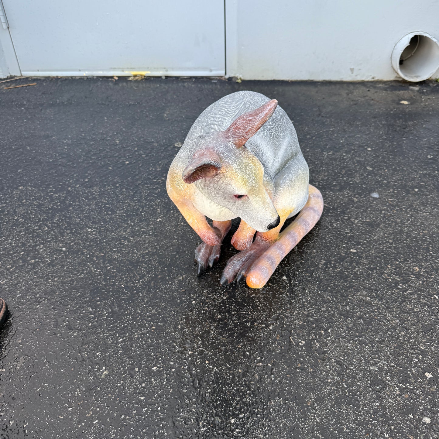 Crouching Wallaby Kangaroo Statue
