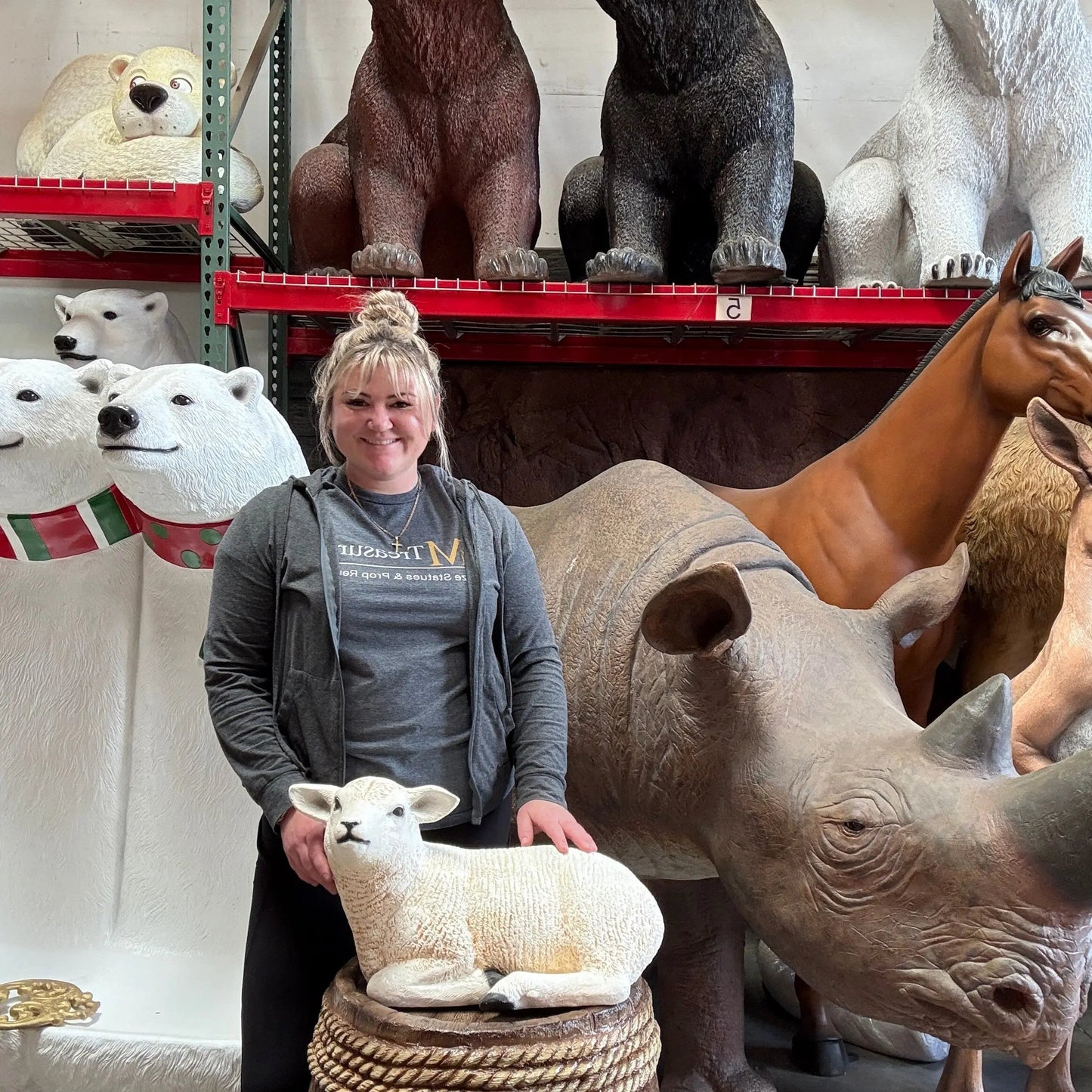 Texelaar Baby Lamb Laying Statue A0401-110034-H