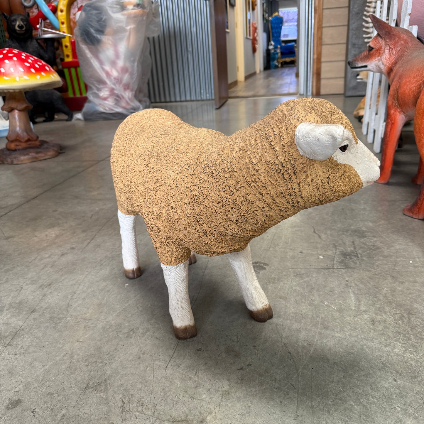 Baby Merino Lamb Statue