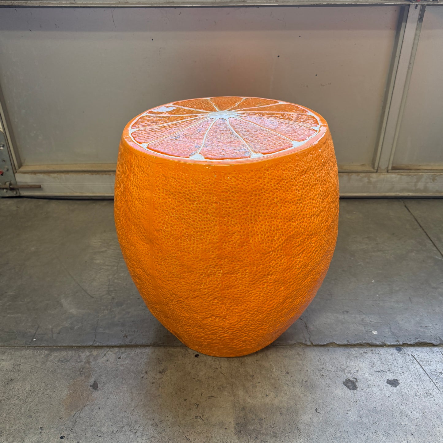 Orange Fruit Table Stool Statue