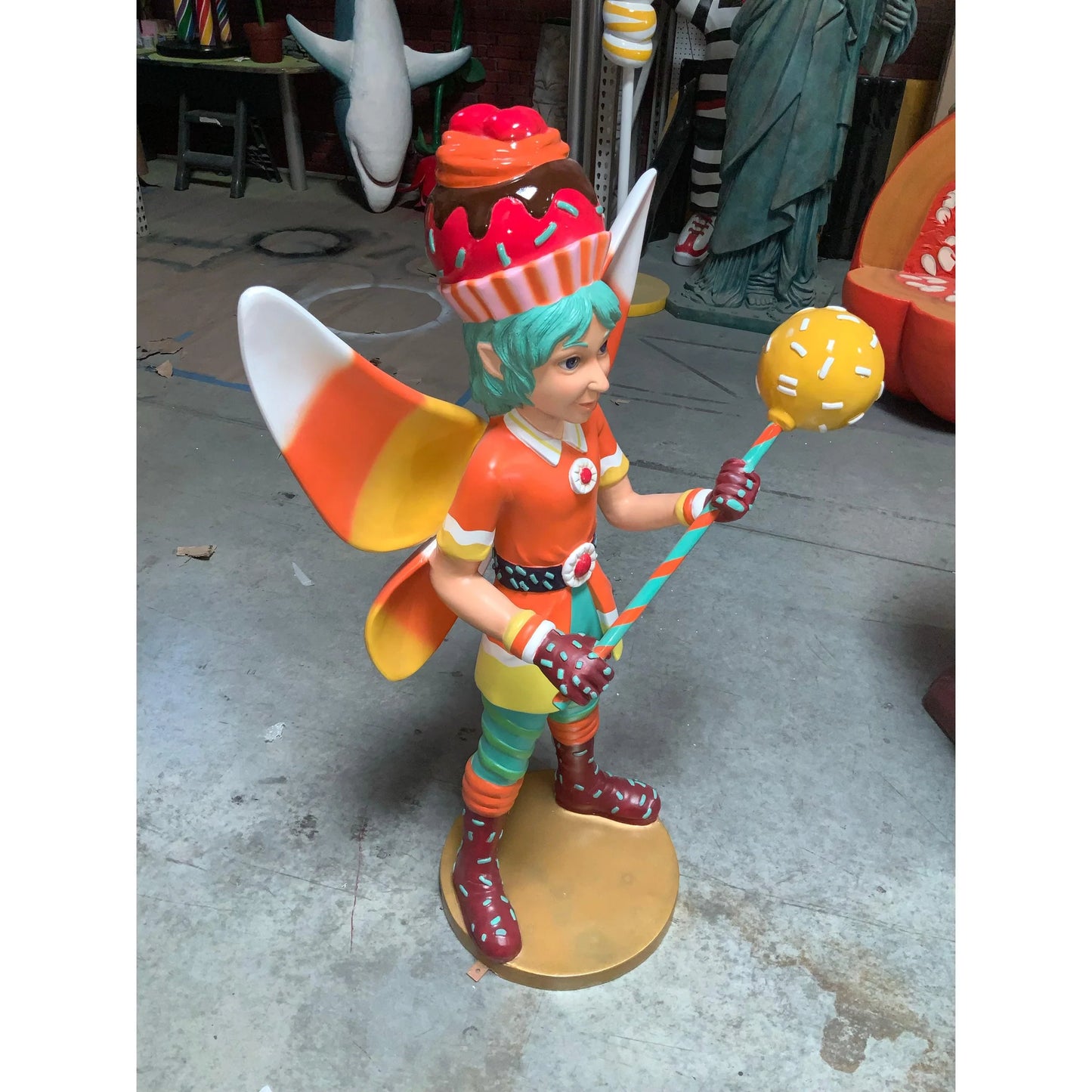 Boy Candy Fairy Statue