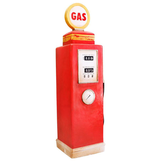 Red Gas Pump Life Size Statue - LM Treasures Prop Rentals
