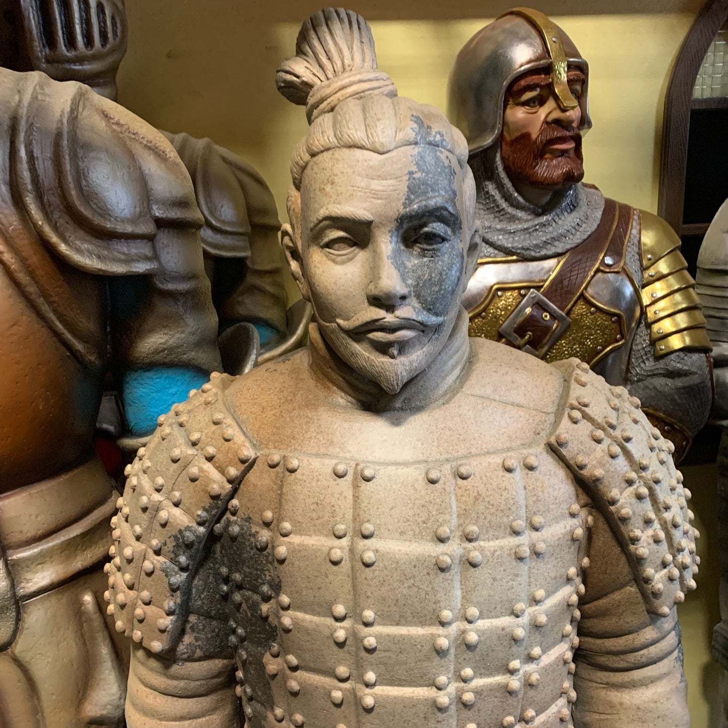 Stone Warrior Life Size Statue