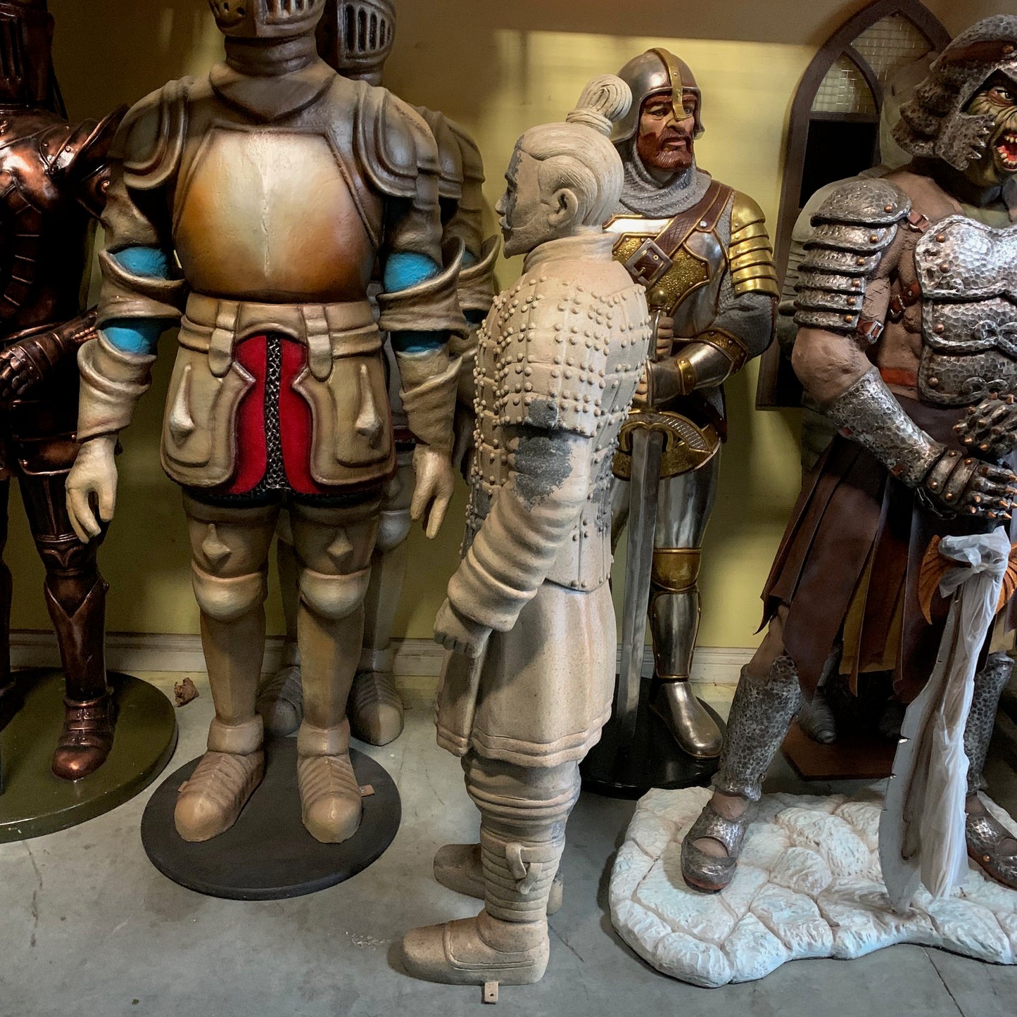 Stone Warrior Life Size Statue