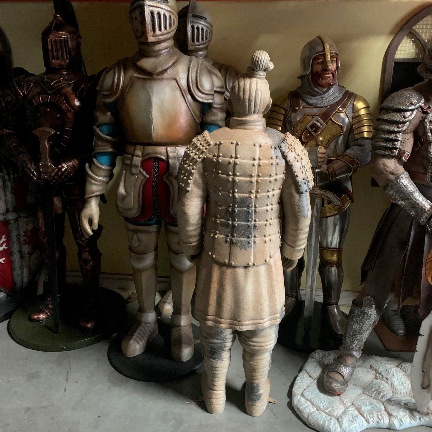 Stone Warrior Life Size Statue