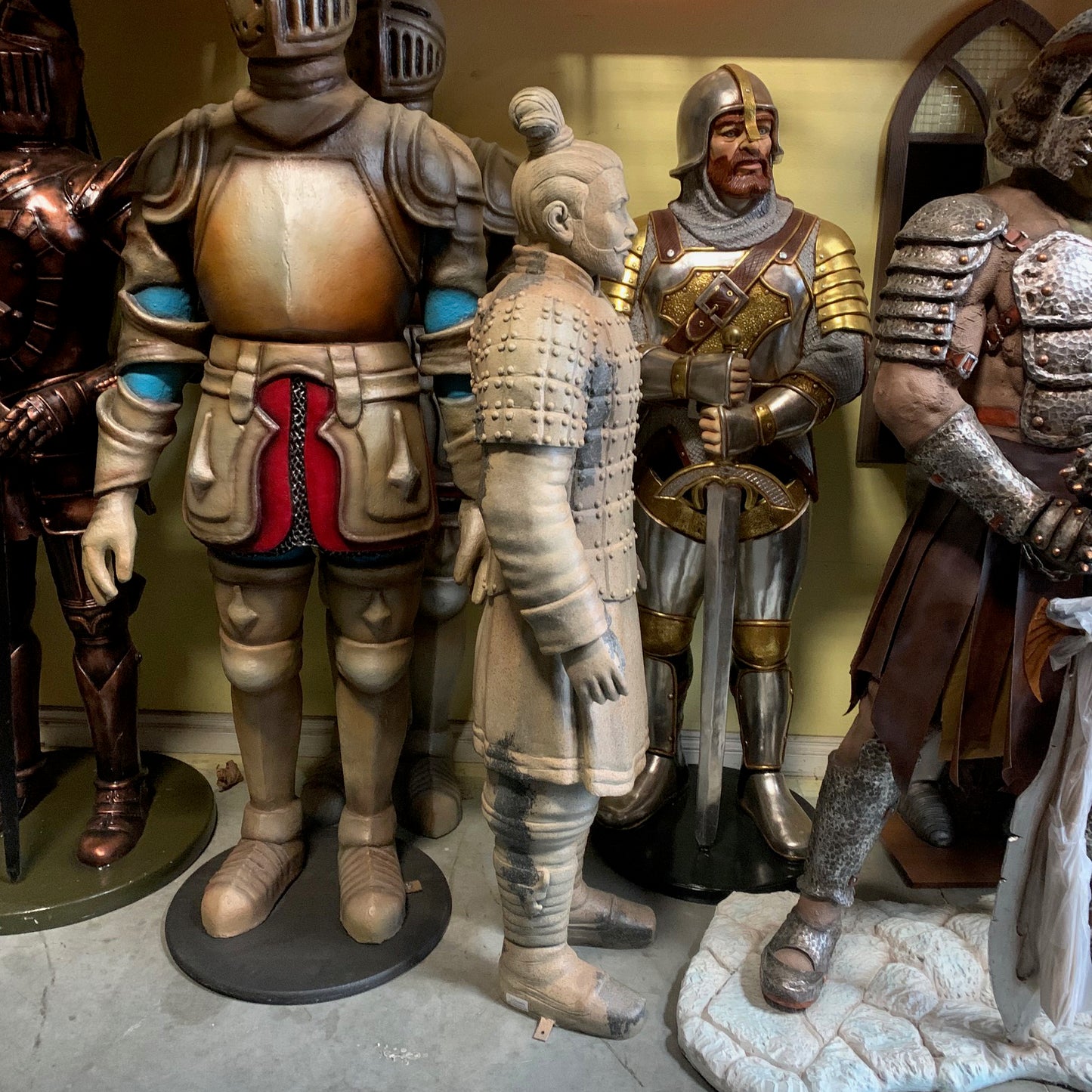 Stone Warrior Life Size Statue
