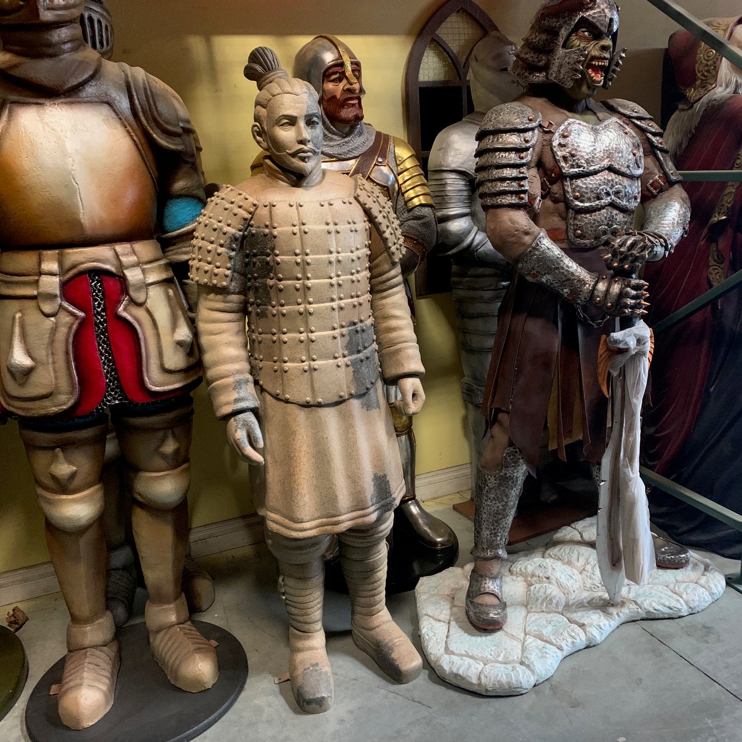 Stone Warrior Life Size Statue