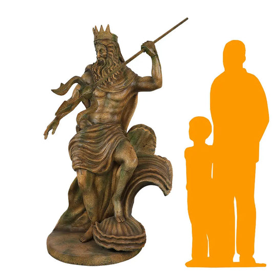 Neptune Life Size Statue LS417-5155-T