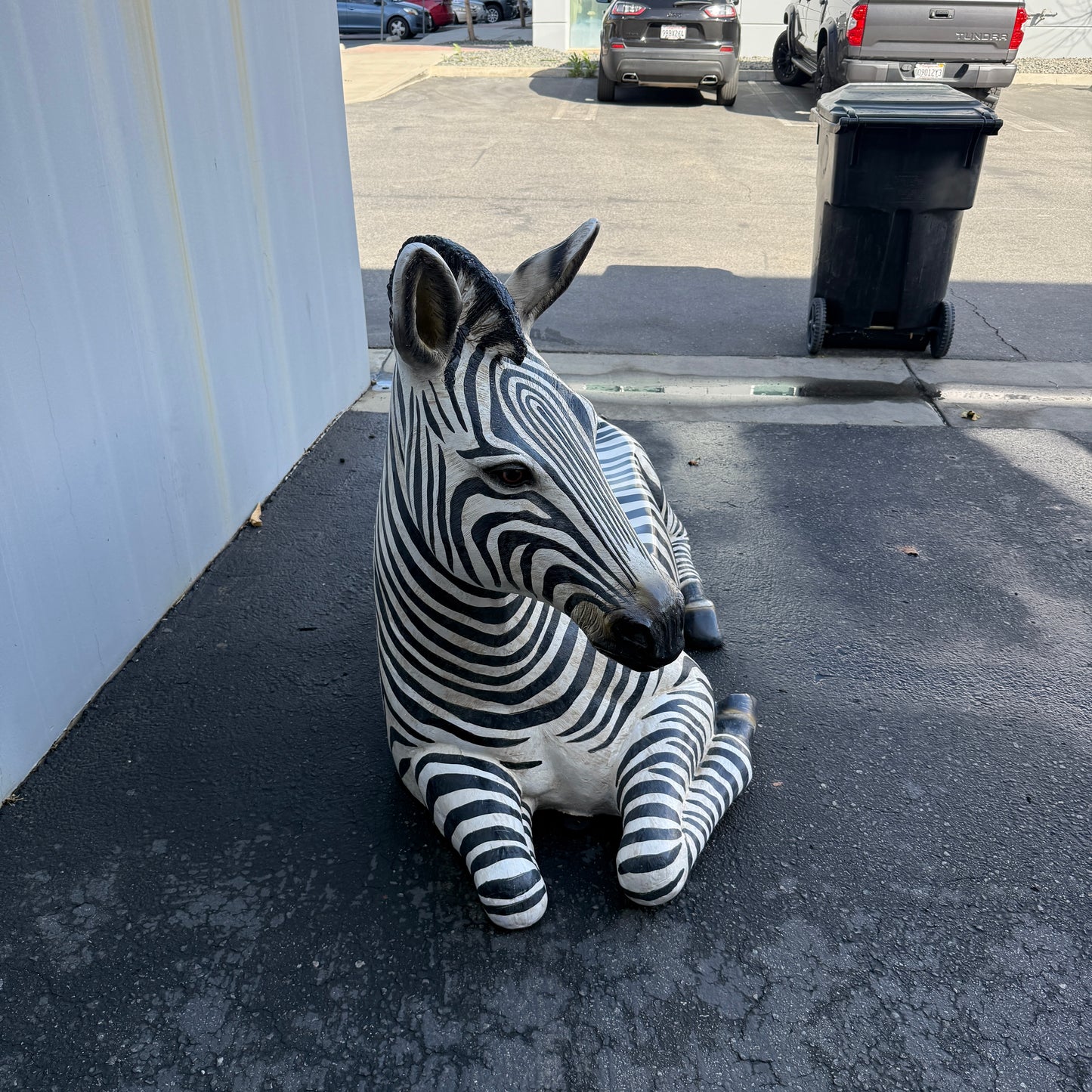 Zebra Bench Life Size Statue