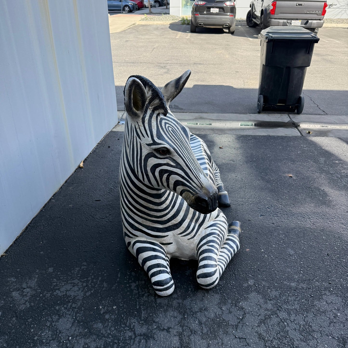 Zebra Bench Life Size Statue A0302-120058-H
