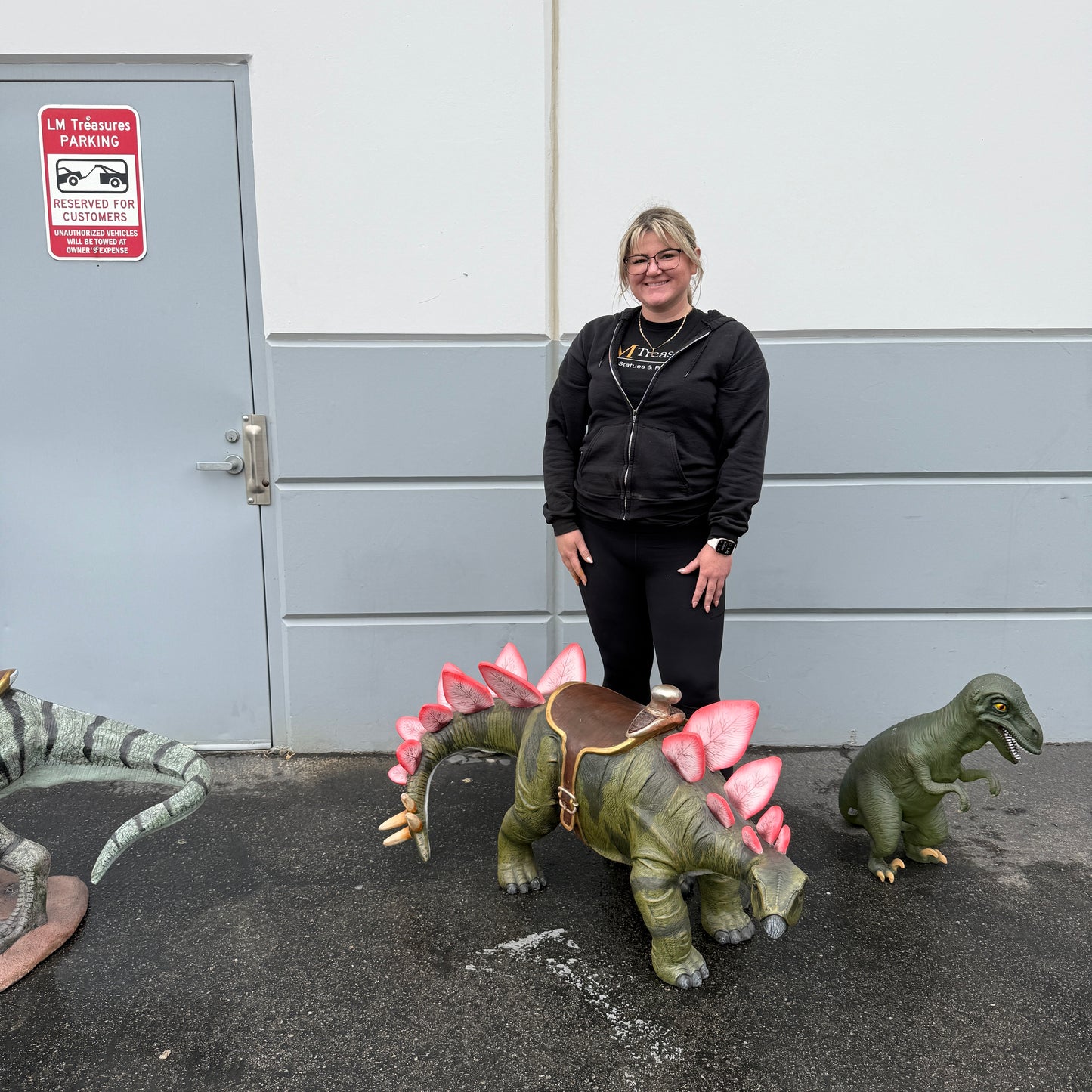 Small Stegosaurus Dinosaur With Saddle Statue