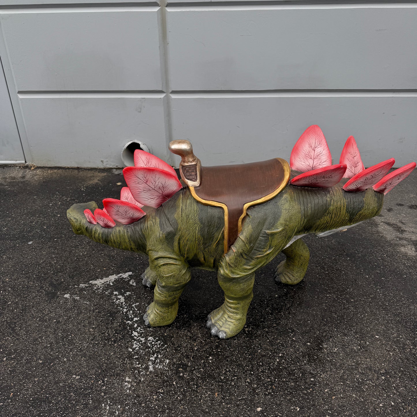 Small Stegosaurus Dinosaur With Saddle Statue