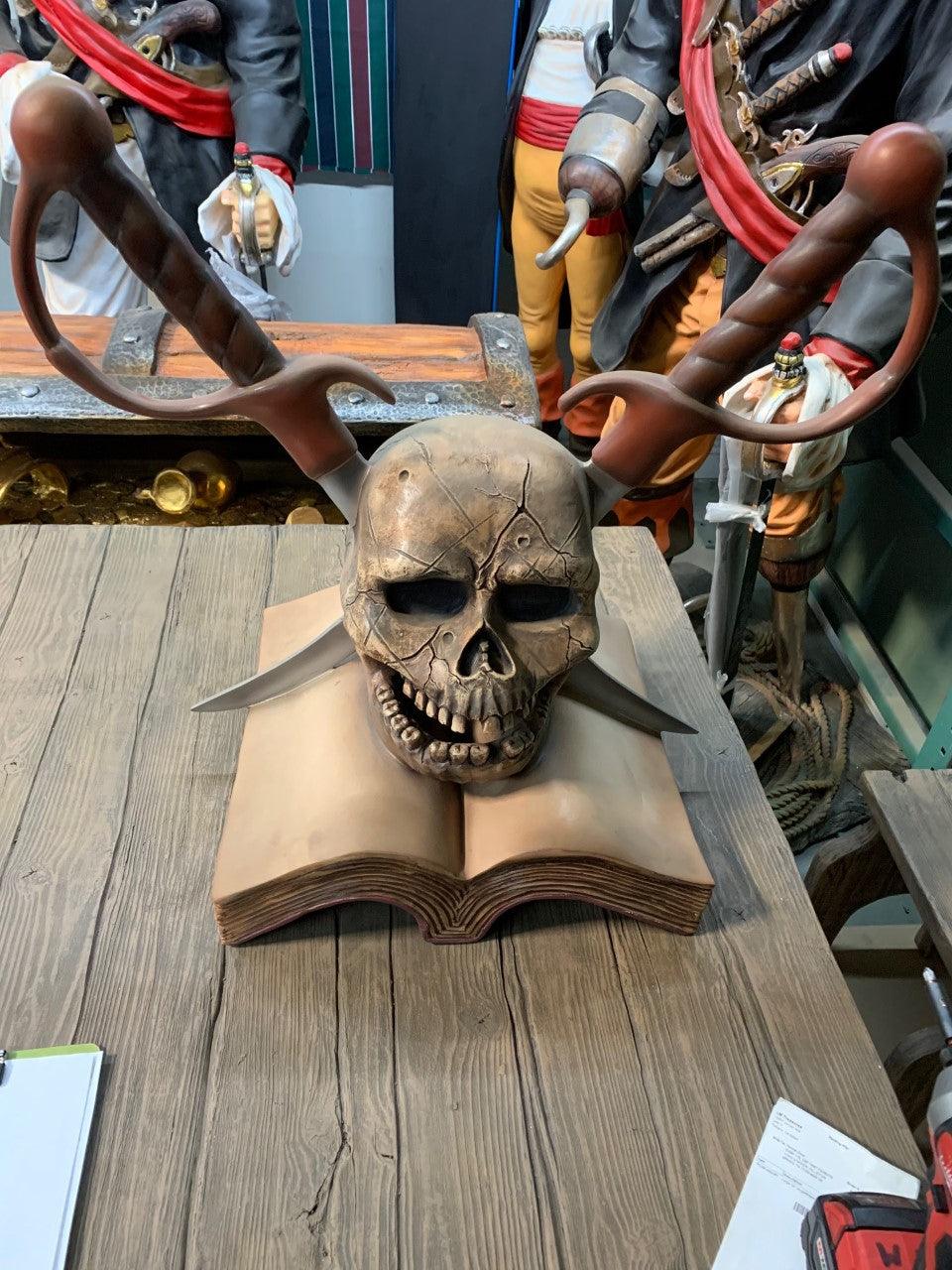 Magic Skull Book Mythical Prop Resin Decor