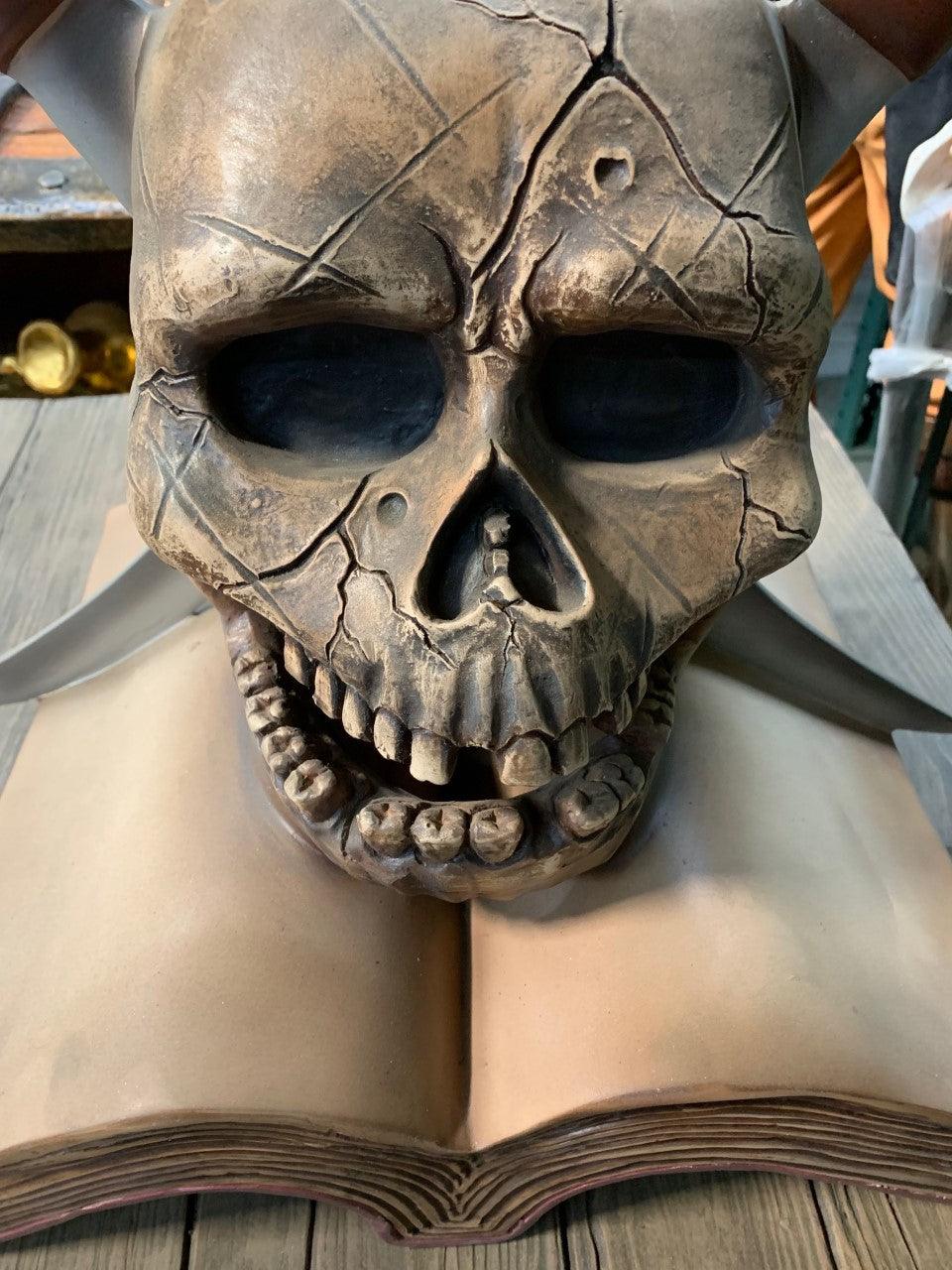 Magic Skull Book Mythical Prop Resin Decor
