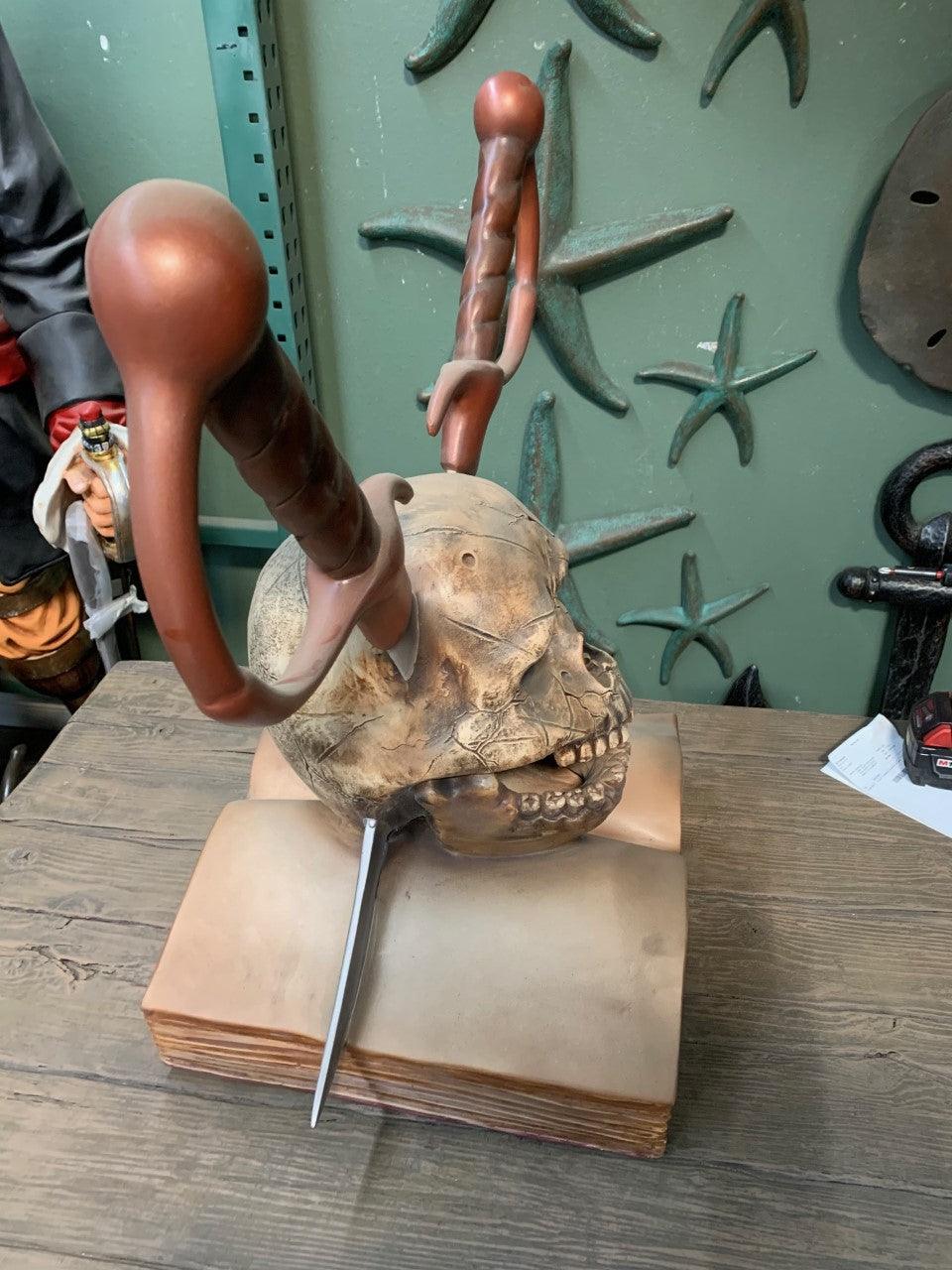 Magic Skull Book Mythical Prop Resin Decor