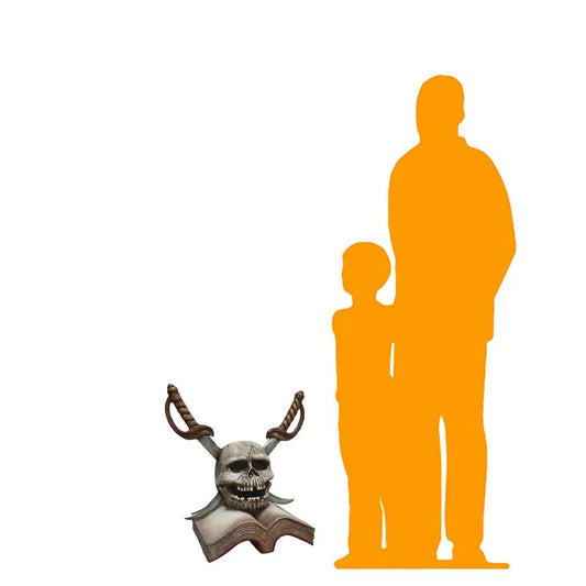 Magic Skull Book Mythical Prop Resin Decor M0179-6024-T