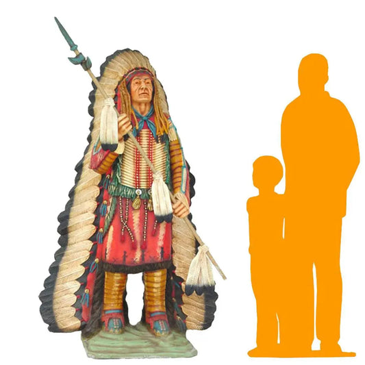 Indian With Spear Statue LS176-609-A