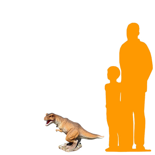 Small Brown T-Rex Dinosaur Statue