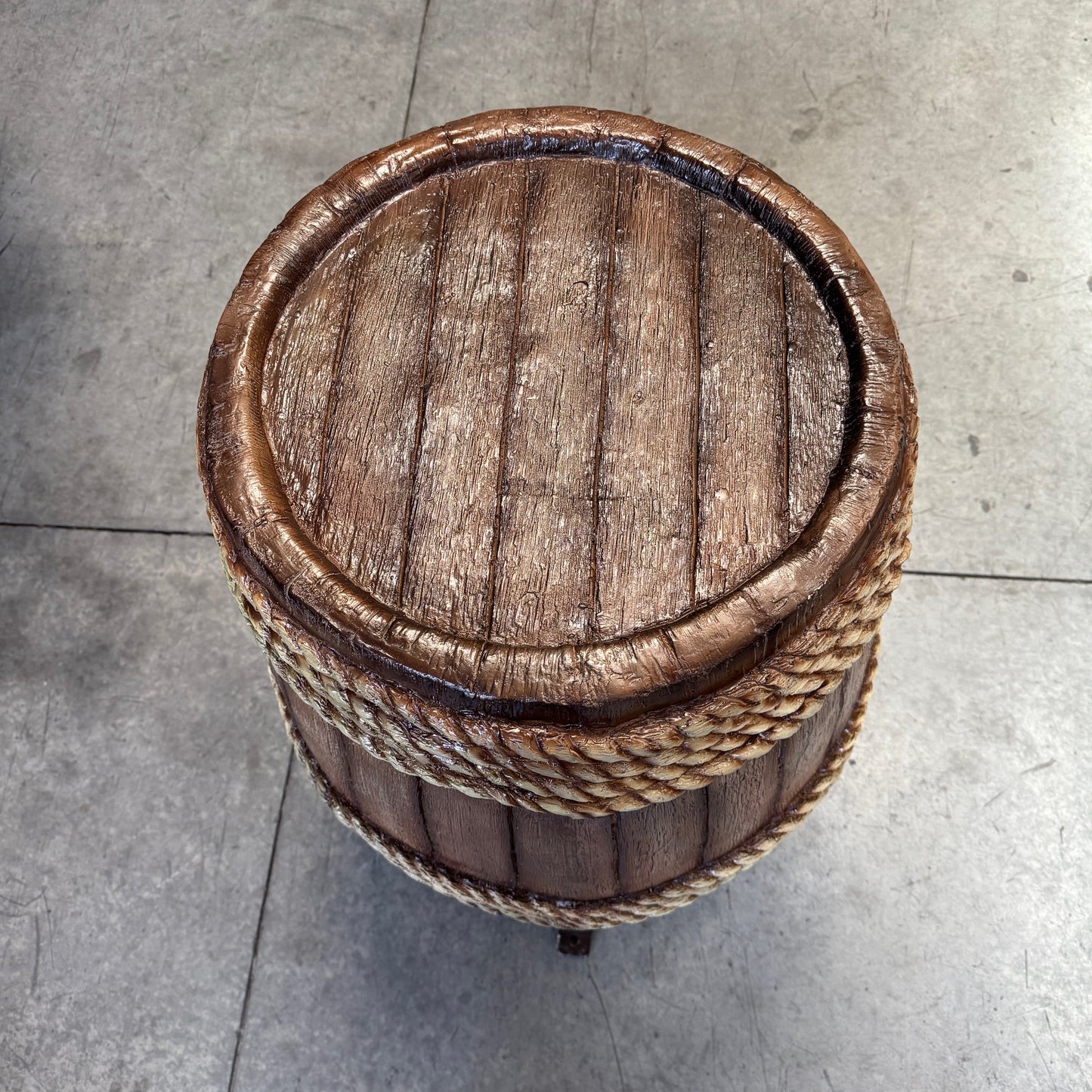 Barrel With Rope Statue