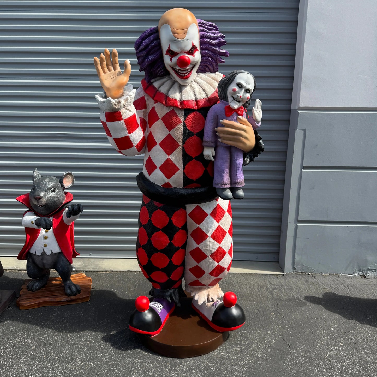 Jester Clown With Doll Statue S0219-6249-T