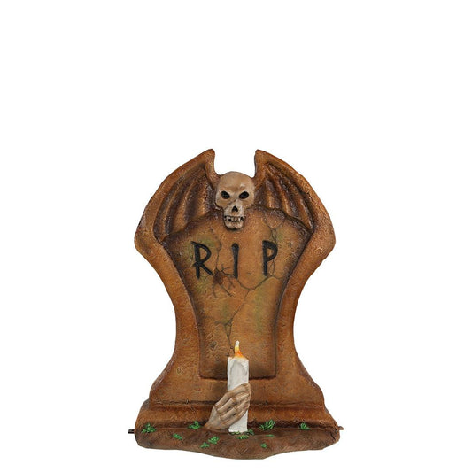 Gravestone One Candle Statue - LM Treasures Prop Rentals