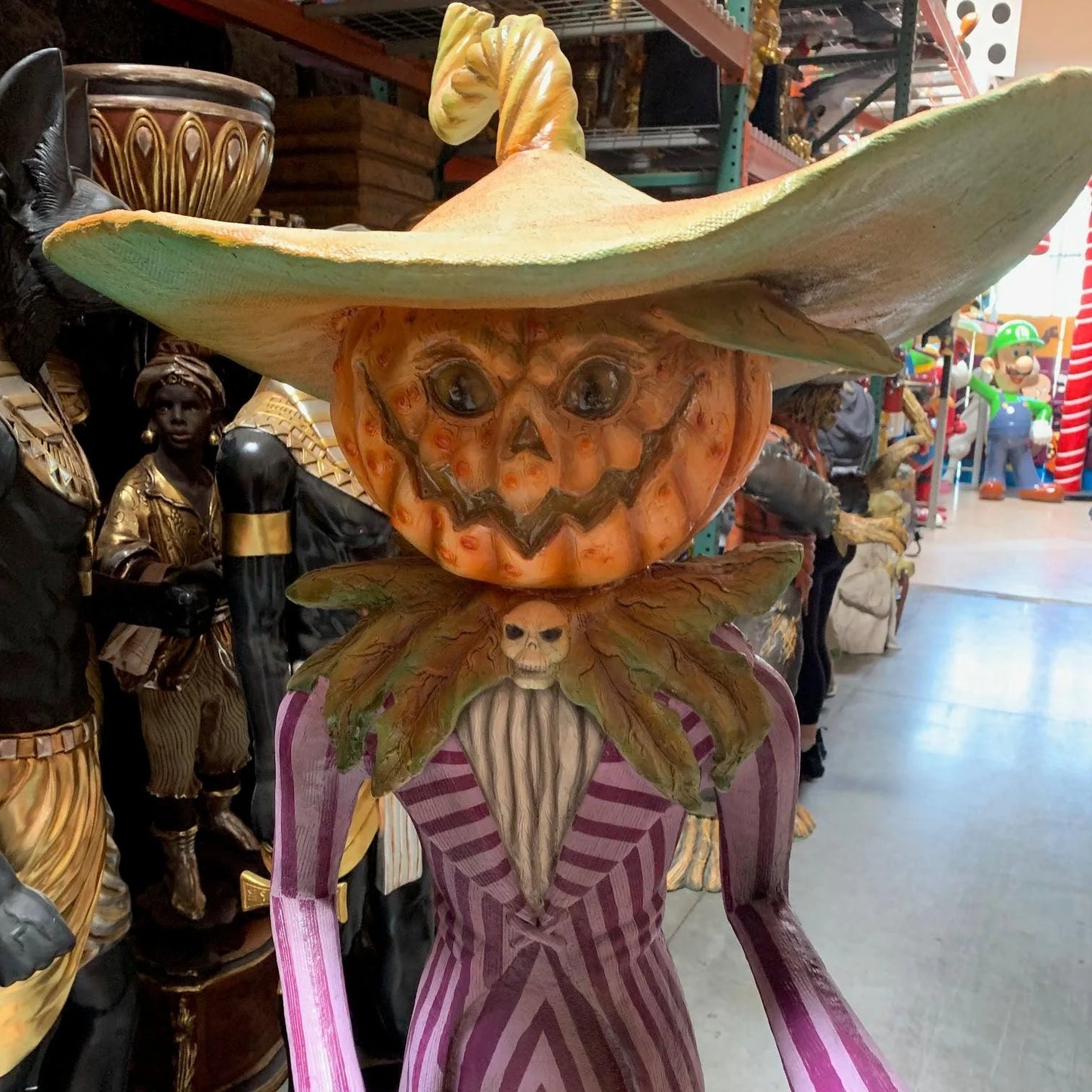 Mr Spooky Head Statue