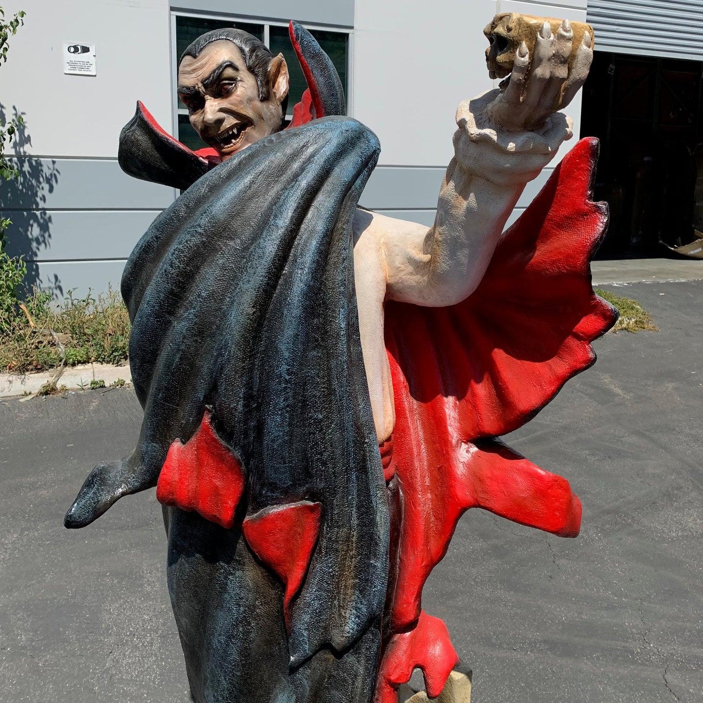 Dracula With Cup Statue