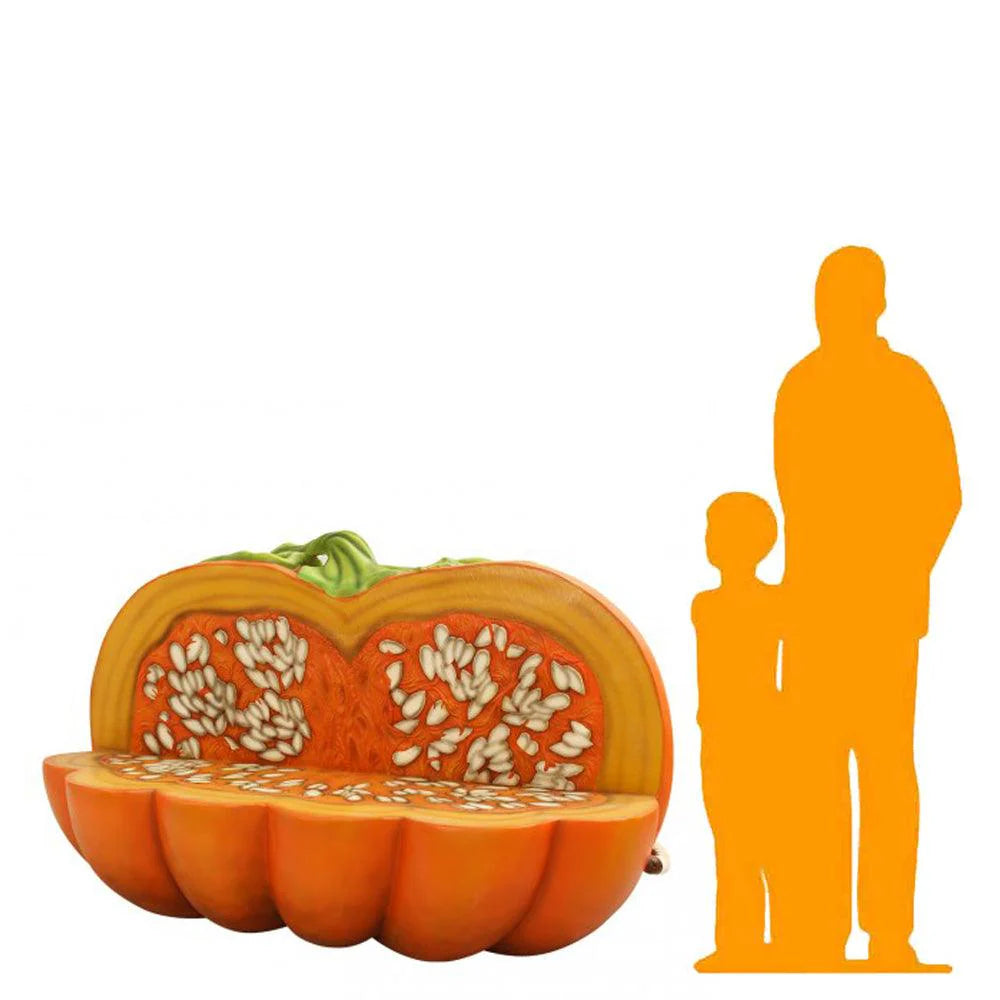 Pumpkin Bench Statue