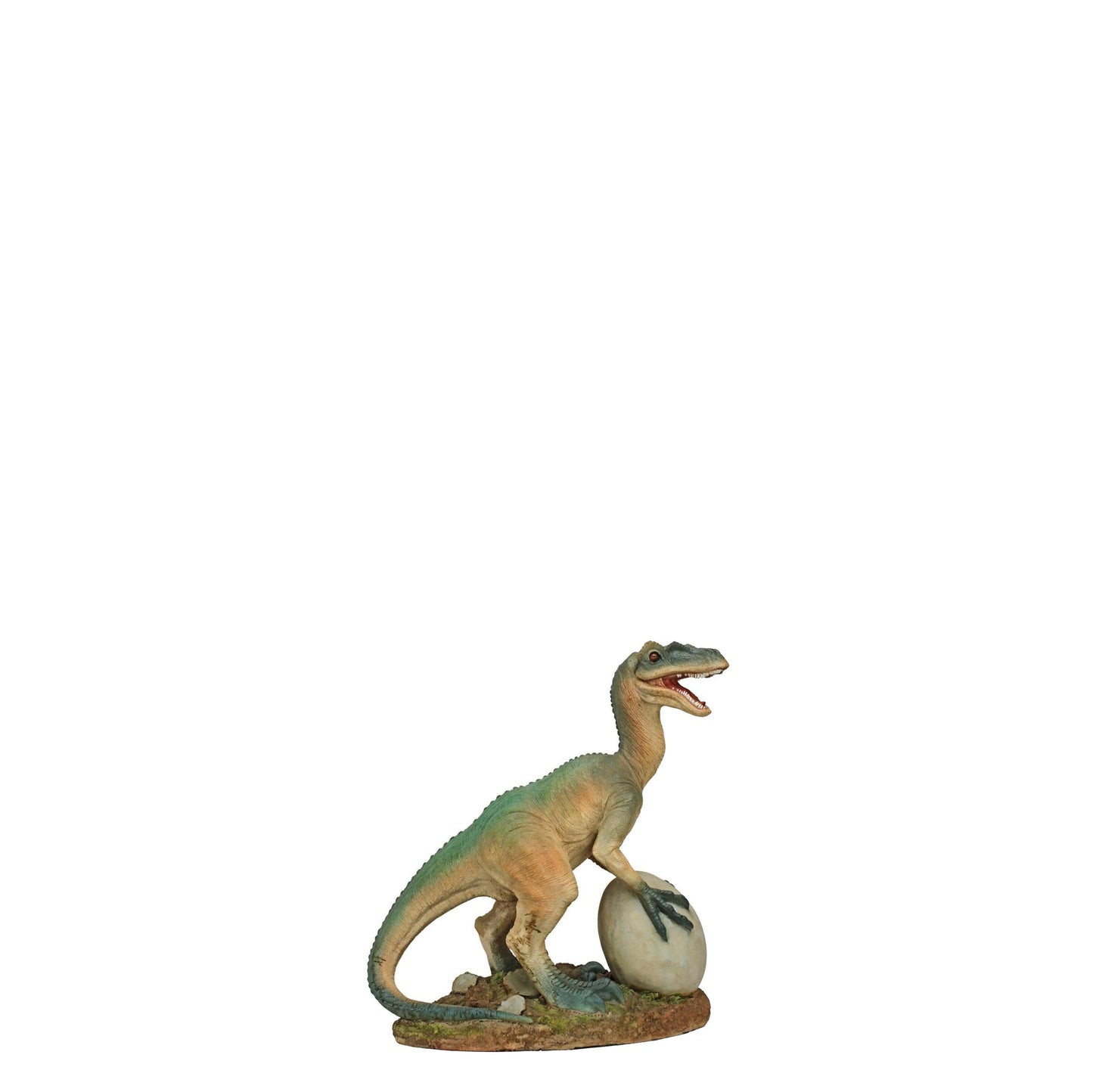 Small Raptor With Egg Statue