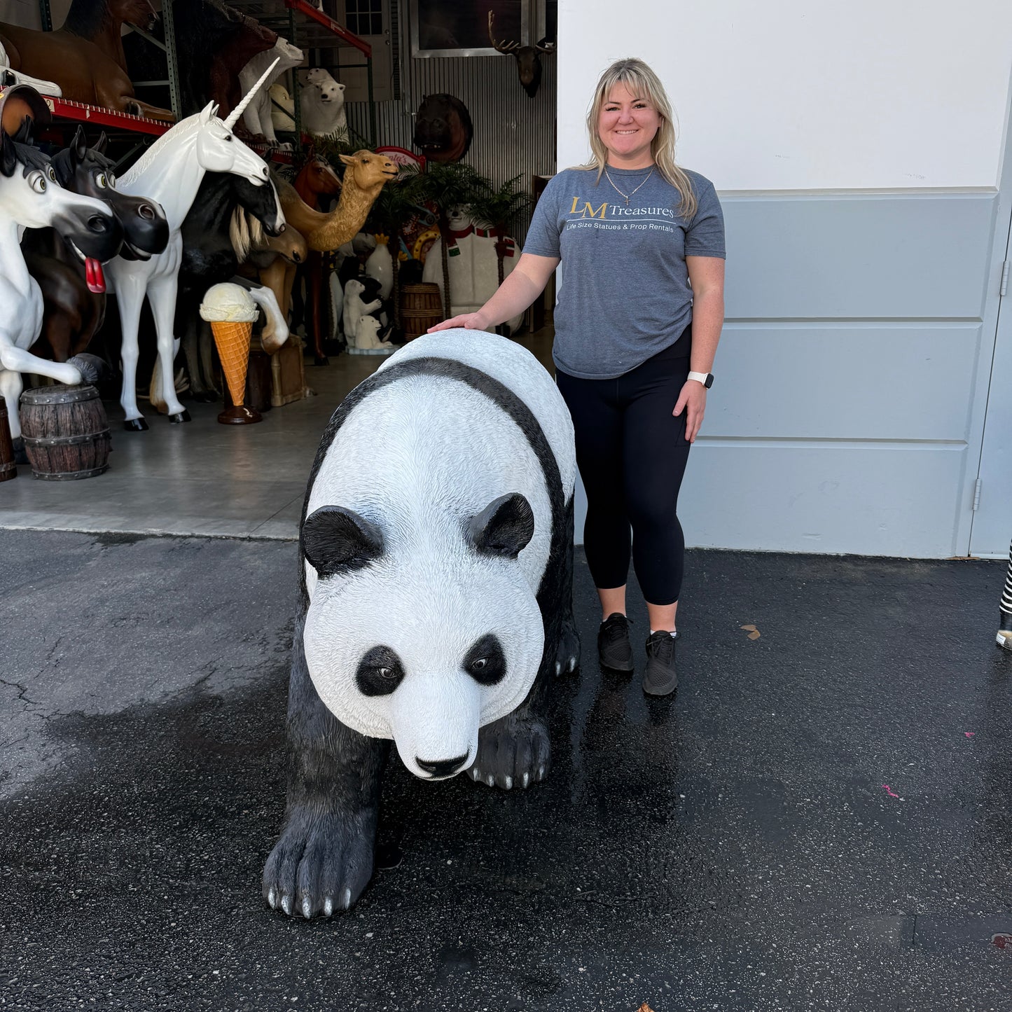 Walking Panda Statue