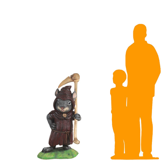 Grim Reaper Mouse Halloween Statue
