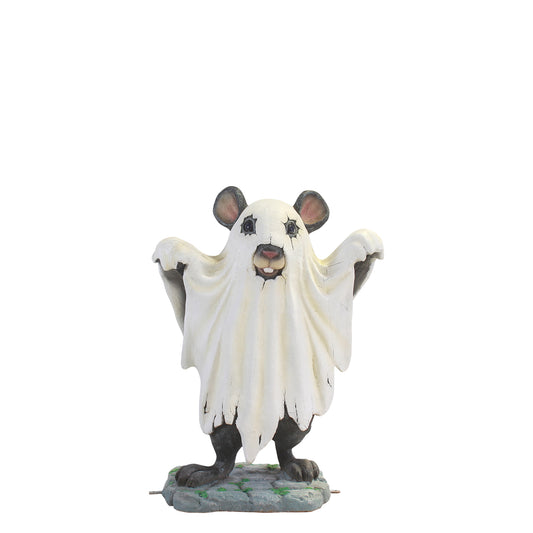 Ghost Mouse Halloween Statue