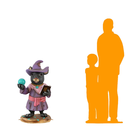 Witch Mouse Halloween Statue